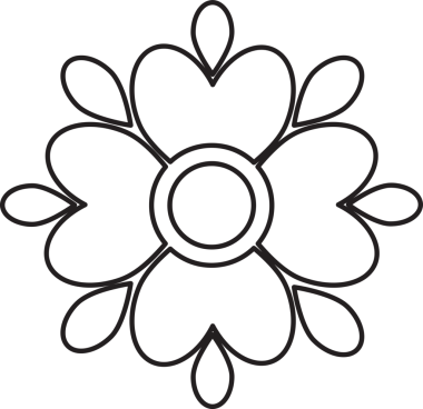 çiçek yaprakları ve yaprak boyama sayfası 