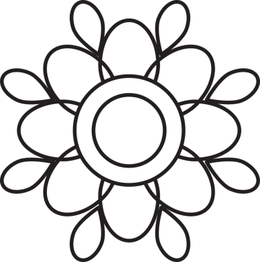 çiçek yaprakları ve yaprak boyama sayfası 