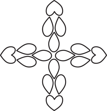 çiçek yaprakları ve yaprak boyama sayfası 