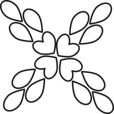 çiçek yaprakları ve yaprak boyama sayfası 