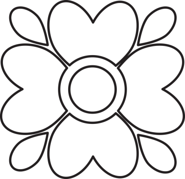 çiçek yaprakları ve yaprak boyama sayfası 