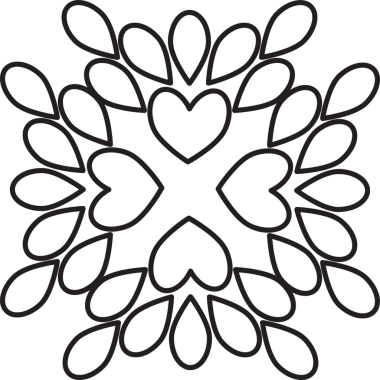 çiçek yaprakları ve yaprak boyama sayfası 