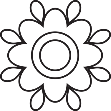 çiçek yaprakları ve yaprak boyama sayfası 