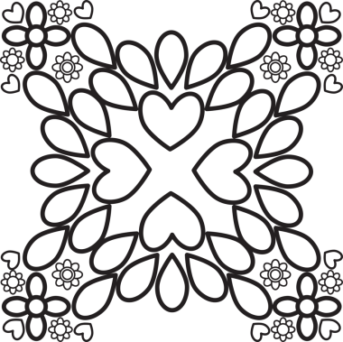 çiçek yaprakları ve yaprak boyama sayfası 