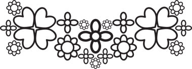 özetlenmiş çiçek yaprakları ve yaprak çerçeve dekorasyonu