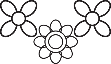 özetlenmiş çiçek yaprakları ve yaprak çerçeve dekorasyonu