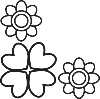 çiçek yaprakları kenar köşe tasarımı