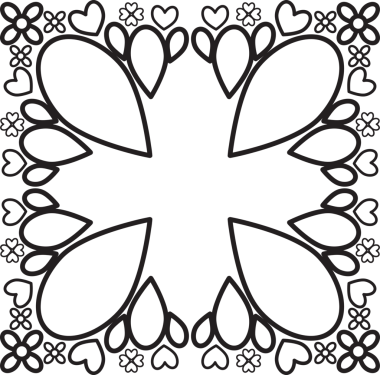 siyah ve beyaz çiçek çerçevesi