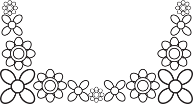 çiçek yaprakları çerçeve tasarımı