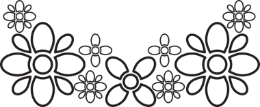 siyah beyaz çiçek taç yaprakları çerçeve tasarımı