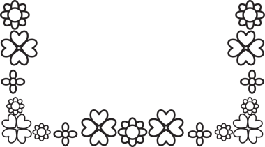 siyah beyaz çiçek taç yaprakları çerçeve tasarımı