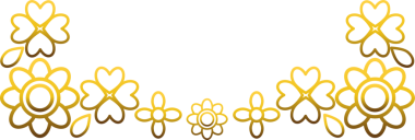 Altın karalama çiçekli çerçeve tasarımı