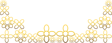 Altın karalama çiçekli çerçeve tasarımı