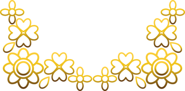 Altın karalama çiçekli çerçeve tasarımı