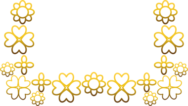 Altın karalama çiçekli çerçeve tasarımı