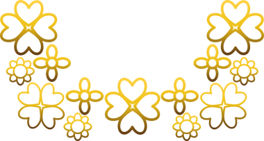 Altın karalama çiçekli çerçeve tasarımı