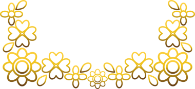 Altın karalama çiçekli çerçeve tasarımı