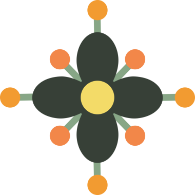 flower ornament, floral ornament, decorative design element