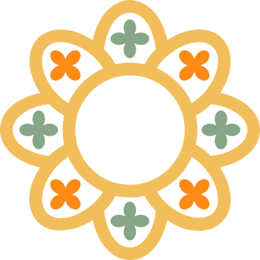 flower ornament, floral ornament, decorative design element