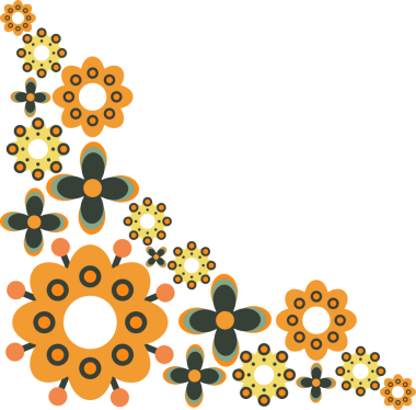 flower ornament, floral ornament, decorative design element