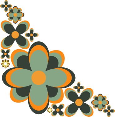 flower ornament, floral ornament, decorative design element