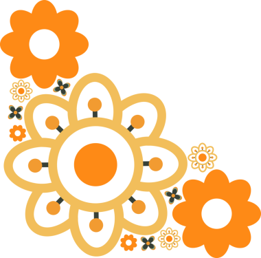 flower ornament, floral ornament, decorative design element