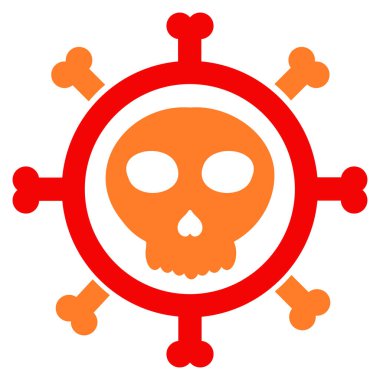 kafatası çizimi beyaz arkaplanda izole edildi