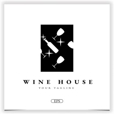 Şarap evi logosu seçkin şablon vektörü 10.