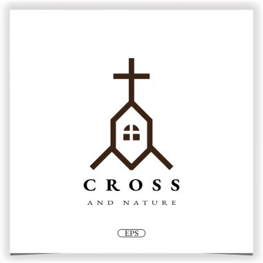 Doğa kilisesi Hıristiyan evi logosu birinci sınıf şablon taşıyıcısı: 10