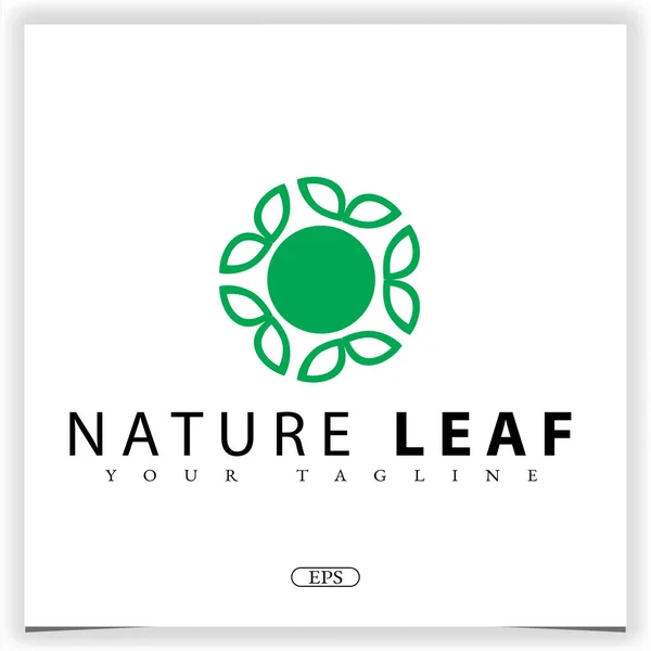 Nature Leaf Λογότυπο Πριμοδότηση Κομψό Πρότυπο Διάνυσμα Eps — Διανυσματικό Αρχείο
