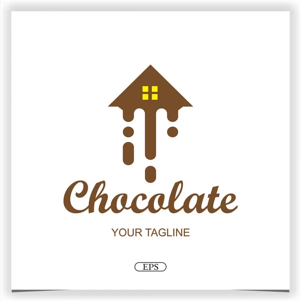 stock vector chocolate house logo design premium elegant template vector eps 10