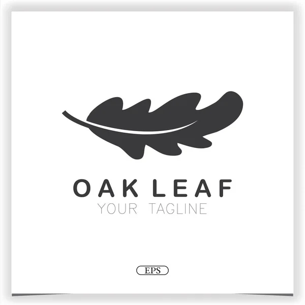 Oak Leaf Logo Premium Elegant Template Vector Eps — Archivo Imágenes Vectoriales