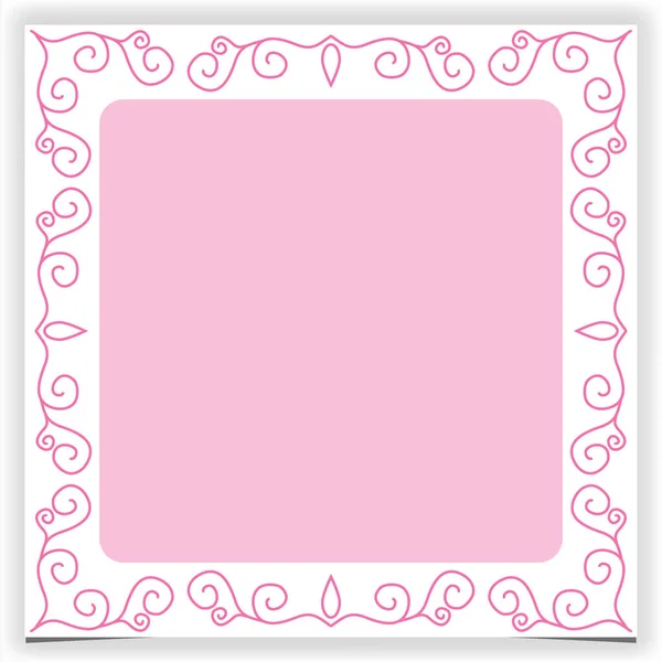 Swirl Vector Frame Background Pink Best Social Media Background — Stock Vector