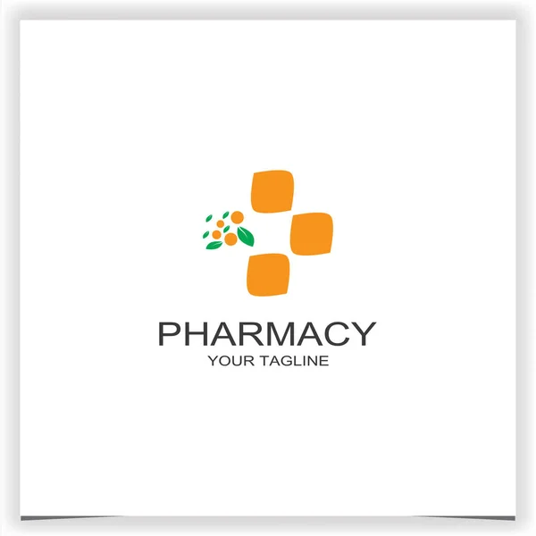 Farmacia Logo Premium Elegante Modello Vettoriale Eps — Vettoriale Stock