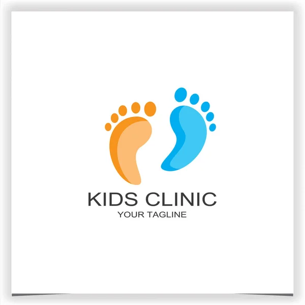 Kinder Klinik Logo Premium Elegante Vorlage Vektor Eps — Stockvektor