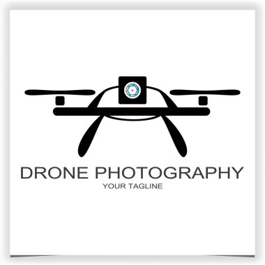 Drone fotoğraf logosu premium zarif şablon vektörü 10