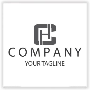 Vektör premium quailty ilk harf ch hc gradyan modern logo premium şablon vektörü 10