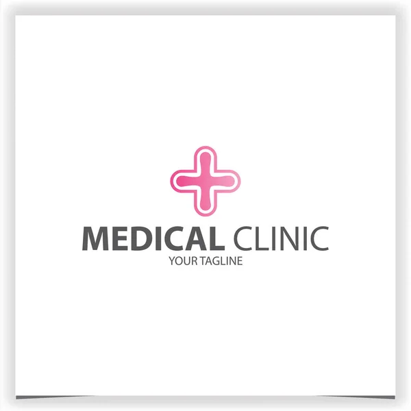 Medische Kliniek Zorg Logo Premium Elegante Template Vector Eps — Stockvector