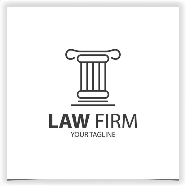Avukat Logosu Tasarım Şablonu Hukuk Firması Logo Premium Zarif Şablon — Stok Vektör