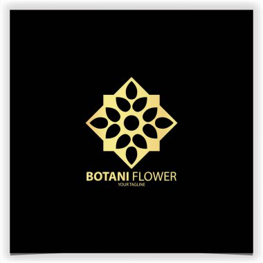 Lüks altın botanik yaprağı çiçek süslemesi kaliteli logo zarif şablon vektörü 10