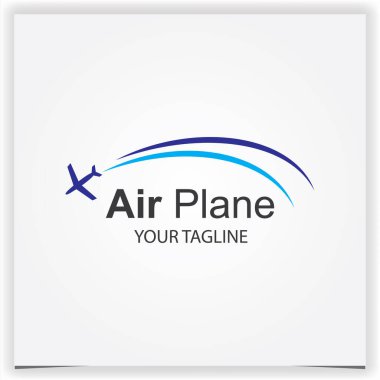 Modern hava uçağı logosu premium zarif şablon vektörü 10