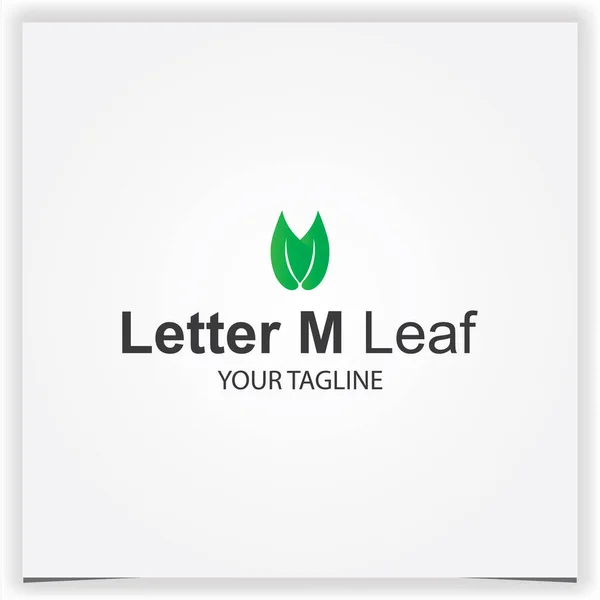 Буква Leaf Логотип Премиум Элегантный Вектор Искушения Eps — стоковый вектор