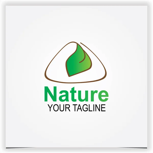 Natur Blatt Dreieck Logo Premium Elegant Schablone Vektor Eps — Stockvektor