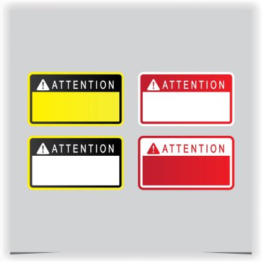 Vektör dikkat işareti illüstrasyon premium tasarım vektörü eps10