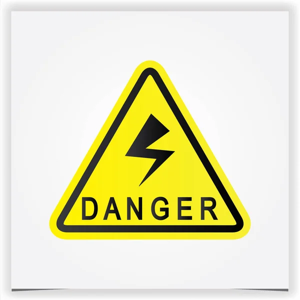 Vecteur Haute Tension Signe Sur Fond Blanc Danger Signe Illustration — Image vectorielle