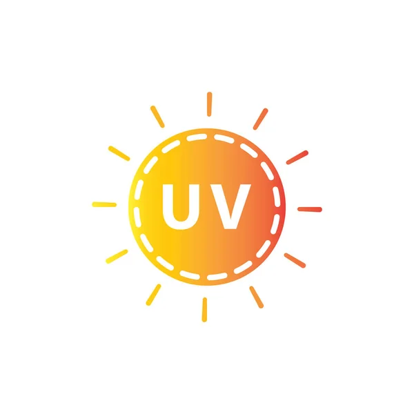 Векторная Защита Значок Солнечный Ультрафиолетовый Логотип Белом Фоне Иллюстрация Премиум — стоковый вектор