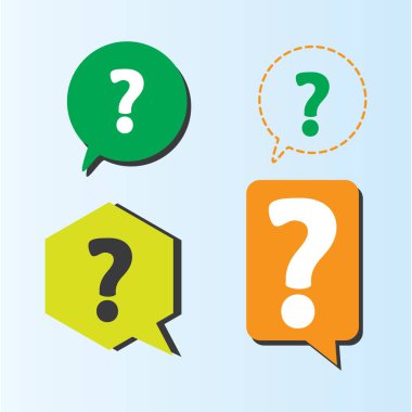 Soru işareti. Vektör soru. soru işaretleri vektör simgeleri, izole illüstrasyon premium tasarım vektörü eps10