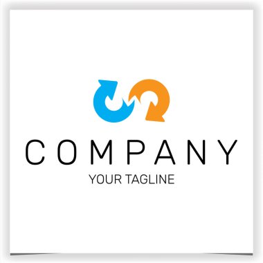 Sonsuzluk oku logosu premium zarif şablon vektörü 10