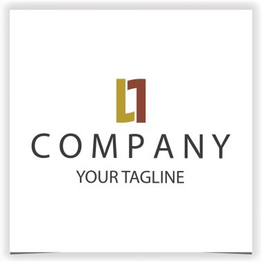 O harfi I dikdörtgen logo premium şablon vektörü 10