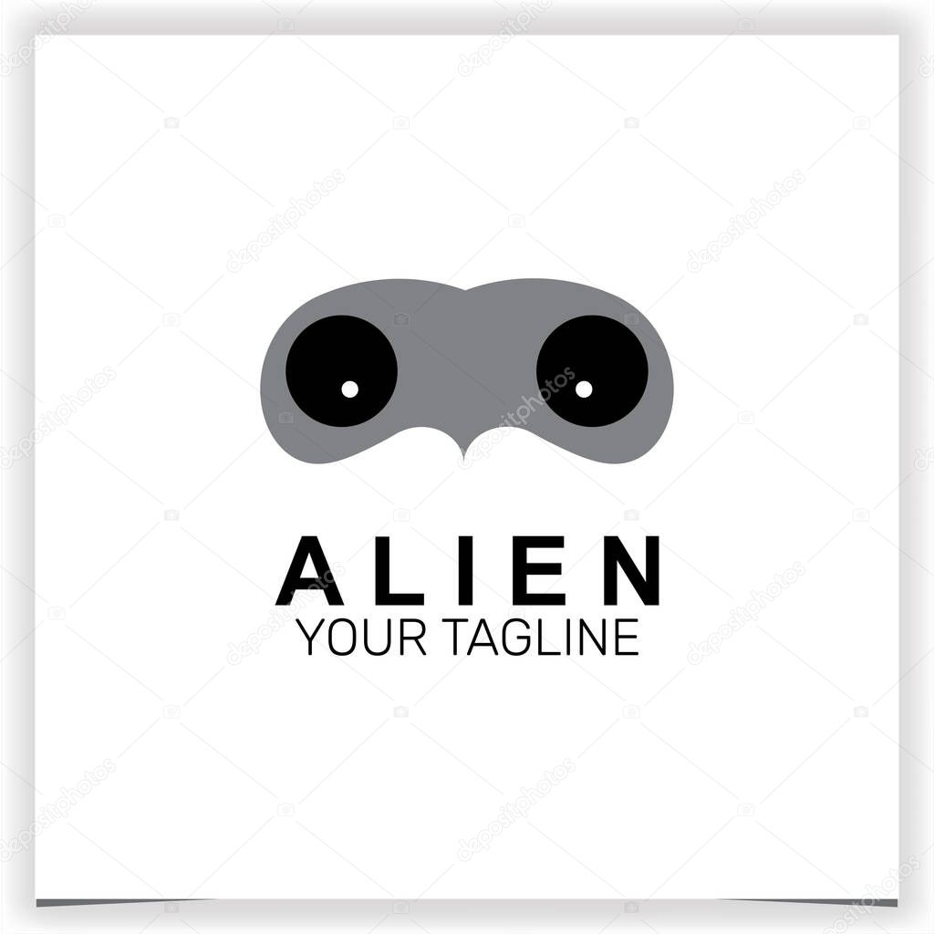 Alien head logo icon premium elegant template vector eps 10